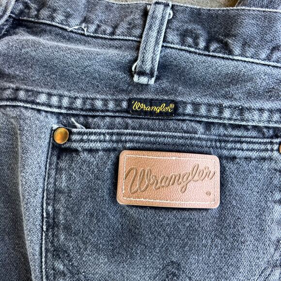 Vintage 80s Wrangler 13MWZPB Jeans 38x32 Faded Black Original Fit Cowboy Cut - Picture 4 of 6